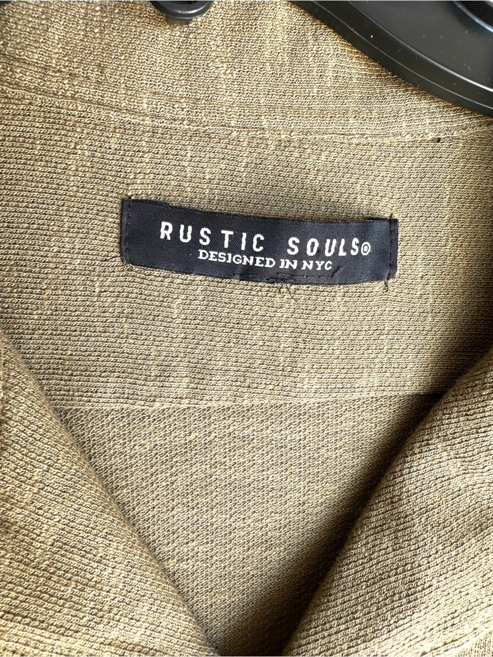 Rustic Souls Olive Green Short Sleeve Button-Up Shirt with Embroidery - Picture 2 of 6